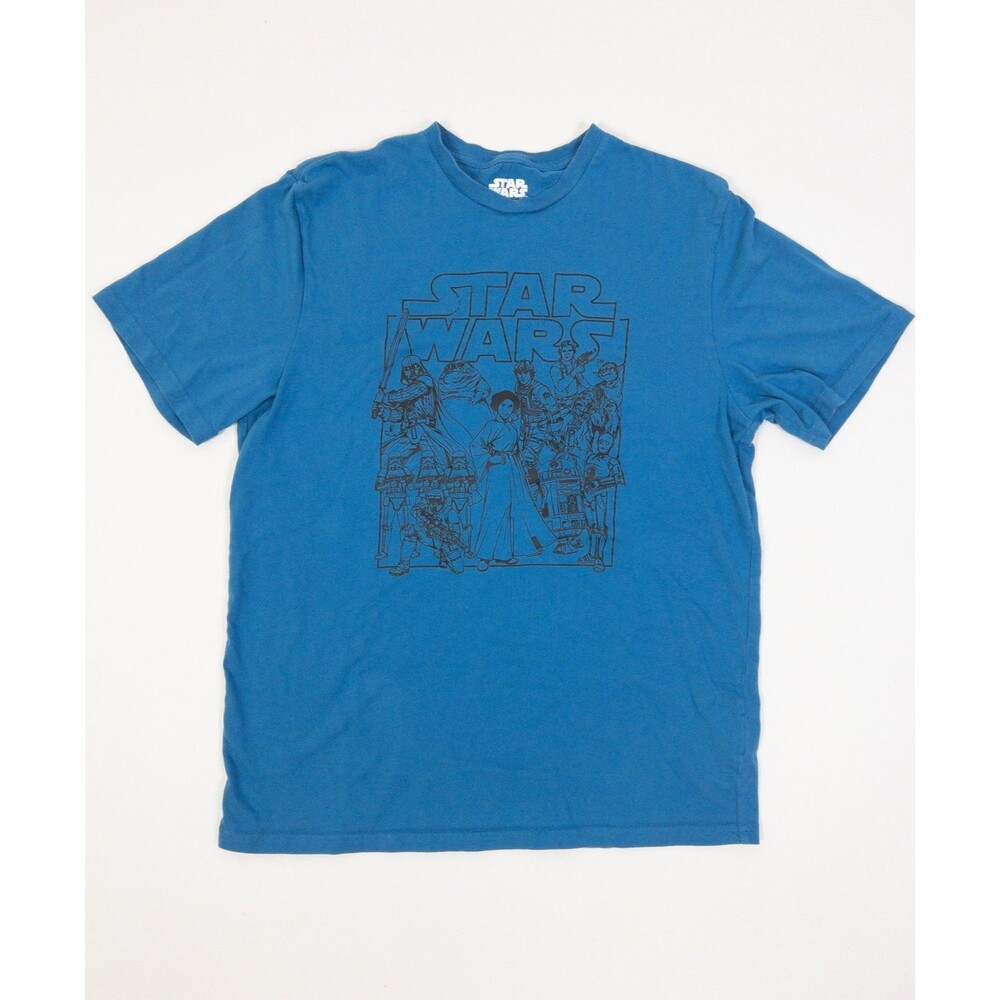 Amazon Essentials Men’s Size Small Blue Star Wars Graphic Tee!